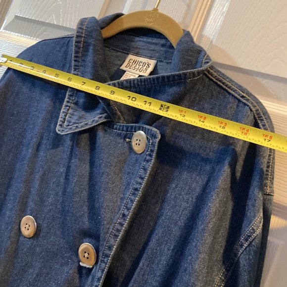 NWT Chico’s Denim Trench Jacket/Coat Size XL - Picture 11 of 15